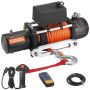 Electric winch 5400 kg, 12 V, synthetic rope 9.1 mm x 23 m, wireless and wired control, IP55
