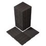 Plastikowe płytki tarasowe z możliwością łączenia, 36 szt., 11,6" x 11,6", ciemnobrązowe