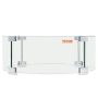 Fire pit wind protection, 435x170 mm clear tempered glass