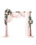 Zestaw sztucznych kwiatów na łuk ślubny z zasłonami, różowy, 5 szt.