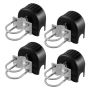 Sliding gate roller set black, 4 rails, cantilever