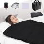 Portable far infrared sauna blanket with adjustable temperature