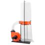 Vortex Cone Dust Collector 1200 CFM, for Woodworking, 2.5 Micron, 132.5 L Bag