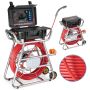 Sewer camera with 10.1" screen, 512 Hz transmitter, IP67, 12 LED lighting, 100 m