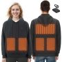 Electric heated hoodie, black, XXXL, unisex