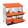 Chicken coop, 6 compartments, 30-45 inches, corrosion resistant