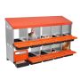 Metal chicken coop, 10 compartments, 30-45 inches, corrosion resistant