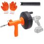 Sewer auger (snake) 7.62 m with nozzle and protective hose
