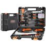 Universal 132-piece tool set with case, steel, for home repairs