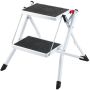 Double-tier steel folding step stool, 150 kg