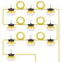 Girlanda budowlana 30,5 m, 100 W, 10000 lm, wodoodporna