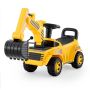 Children's push-along toy excavator-shovel, yellow, 19-36 months.