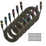 XLR-кабели 7,62 м, 6 шт., экранированные, позолоченные, 3-контактные