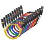 Kable XLR 1 m, 10 szt., ekranowane, złocone, symetryczne