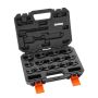 Crowfoot wrench set 15 pieces, 8-24 mm, CRMO steel, for mechanical maintenance