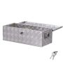 Aluminiowa, solidna skrzynia narzędziowa z zamkiem, 30"x13"x9,6" srebrna