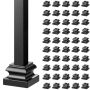 Aluminum Alloy Stair Railing Shoes, Satin Black, 1/2 Inch (50 Pcs.)