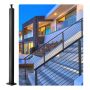 Cable railing post, stainless steel, black, 42 ​​x 1.97 in.