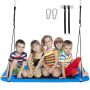 Huśtawka platformowa 60 cali, huśtawka ogrodowa dla dzieci i dorosłych, tkanina Oxford 900D, regulowane liny