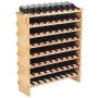 Modułowy stojak na wino z bambusa na 72 butelki, 8 poziomów na podłodze