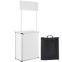 Przenośny stół wystawowy typu podium, 78,5x38x181,5 cm, składany blat z szufladą