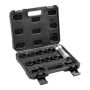 10-piece axle shaft threading tool set M20–M24, UNF
