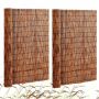 Natural Reed Fence, 4 x 16.4 ft, Brown, 2 pcs. for Balcony and Garden