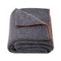 Wool camping blanket 1.62x2.23 m dark gray