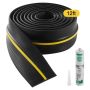 Garage door weatherstrip, 12 feet, black, PVC