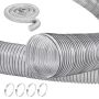 Wąż do odsysania pyłu, 10,2 cm x 609,6 cm, PVC, przezroczysty, elastyczny