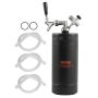 Brewing tap system, 4 L stainless steel mini keg, pressure unit with CO2 regulator