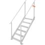 Aluminiowa drabinka do doku łodziowego, regulowana, 43-51 cali, 6 stopni