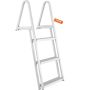 Dock ladder, aluminum alloy, 3 steps, 150 kg, for pontoon boats