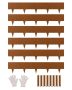 Elastyczna obrzeże ogrodowe, stalowe, 40 x 8 cali, 6 szt.
