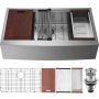 Undermount Kitchen Sink, 304 Stainless Steel, 36 Inch, Single Bowl