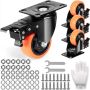 Swivel PVC casters 7.6 cm with lock, 4 pcs., non-marking