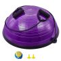 Purple 23-inch fitness ball with resistance bands and foot pump
