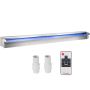 Rynna wodospadowa do basenu 151x11,5x8 cm, stal nierdzewna, LED, z pilotem