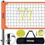 Portable outdoor volleyball system with adjustable aluminum posts and accessories