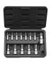 Zestaw bitów Torx, 13 elementów, stal S2 i chromowo-wanadowa, T8-T60, 1/4-1/2 cala