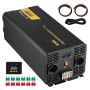 Falownik sinusoidalny 5000 W 12 V-230 V z wyświetlaczem LCD, USB i pilotem