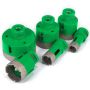 6-piece diamond hole saw set, M14 thread, 20-68 mm, for tiles and granite