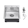 40cm 304 stainless steel kitchen sink single bowl farmhouse style