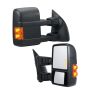 Para lusterek holowniczych Ford F250–F550 1999–2007, podgrzewane elektrycznie, z kierunkowskazami, czarne