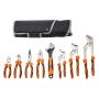 Pliers set, 8 pieces, high carbon steel, various sizes, with bag