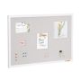 36x24 white cork board with linen surface for wall