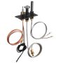 Gas ignition unit for fireplace, natural gas and LPG