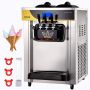 Komercyjna maszyna do lodów blatowa, 2200 W, 22–30 l/h, srebrna
