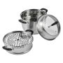 Zestaw garnków do gotowania na parze, 11 cali, 8,5 l, 3 poziomy, stal nierdzewna 304