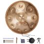 Handpan drum 55.9 cm, 12 notes, D minor, manual with hammer